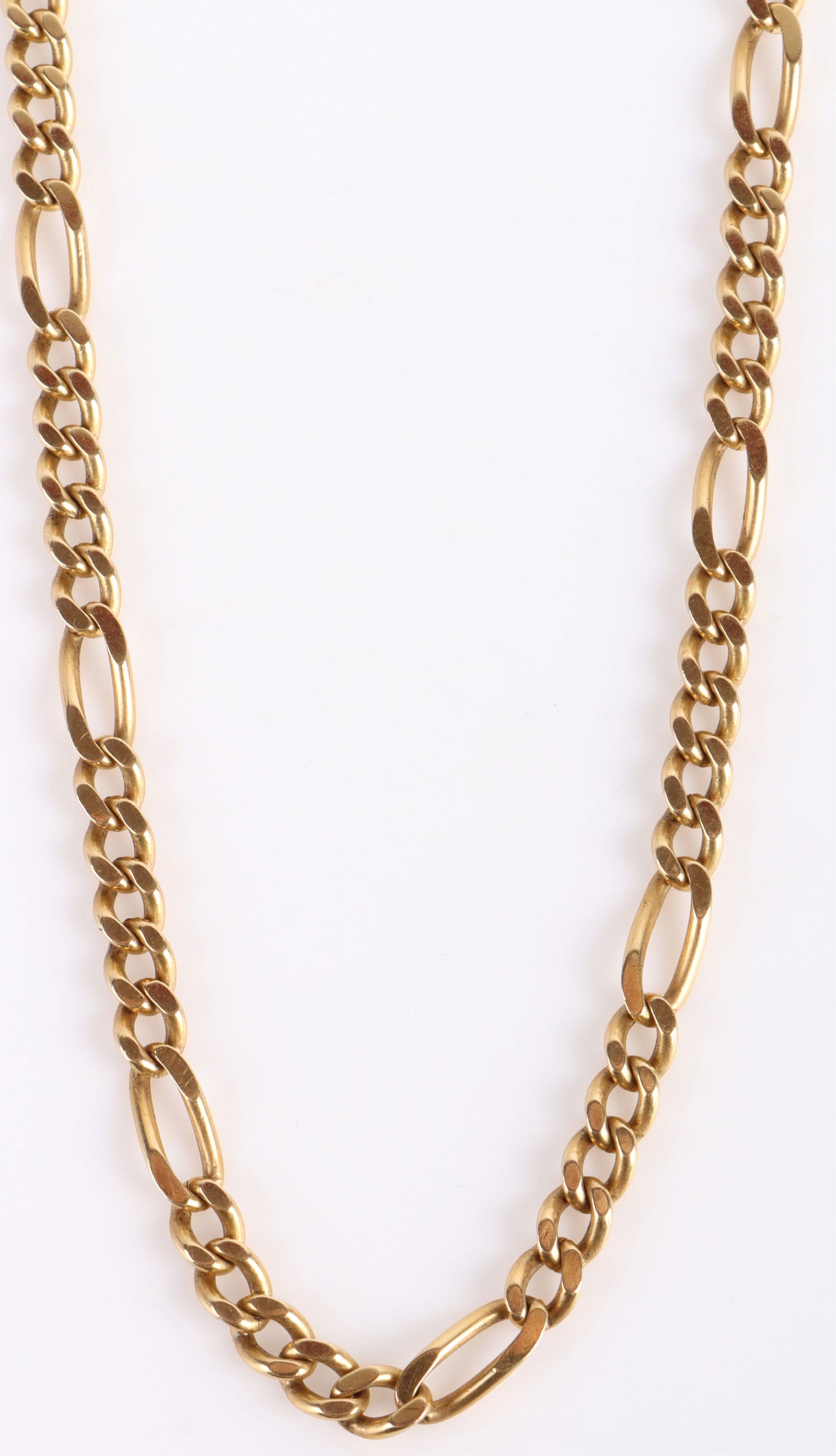 42.94 GRAMS 18K YELLOW GOLD FIGARO NECKLACE (1 of 5)