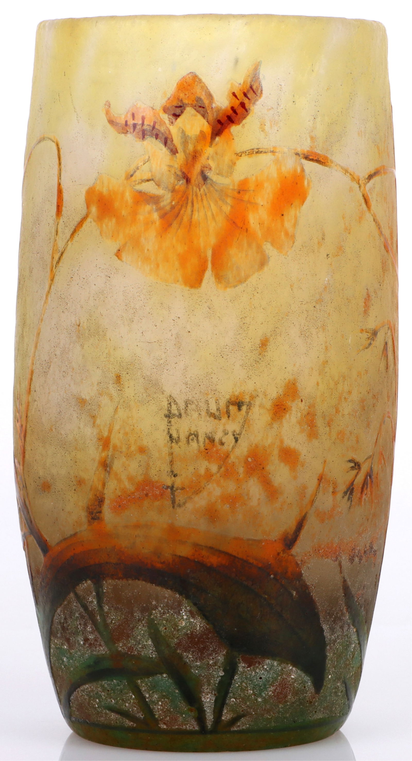 DAUM NANCY ART NOUVEAU CAMEO FLORAL MINI VASE (1 of 5)