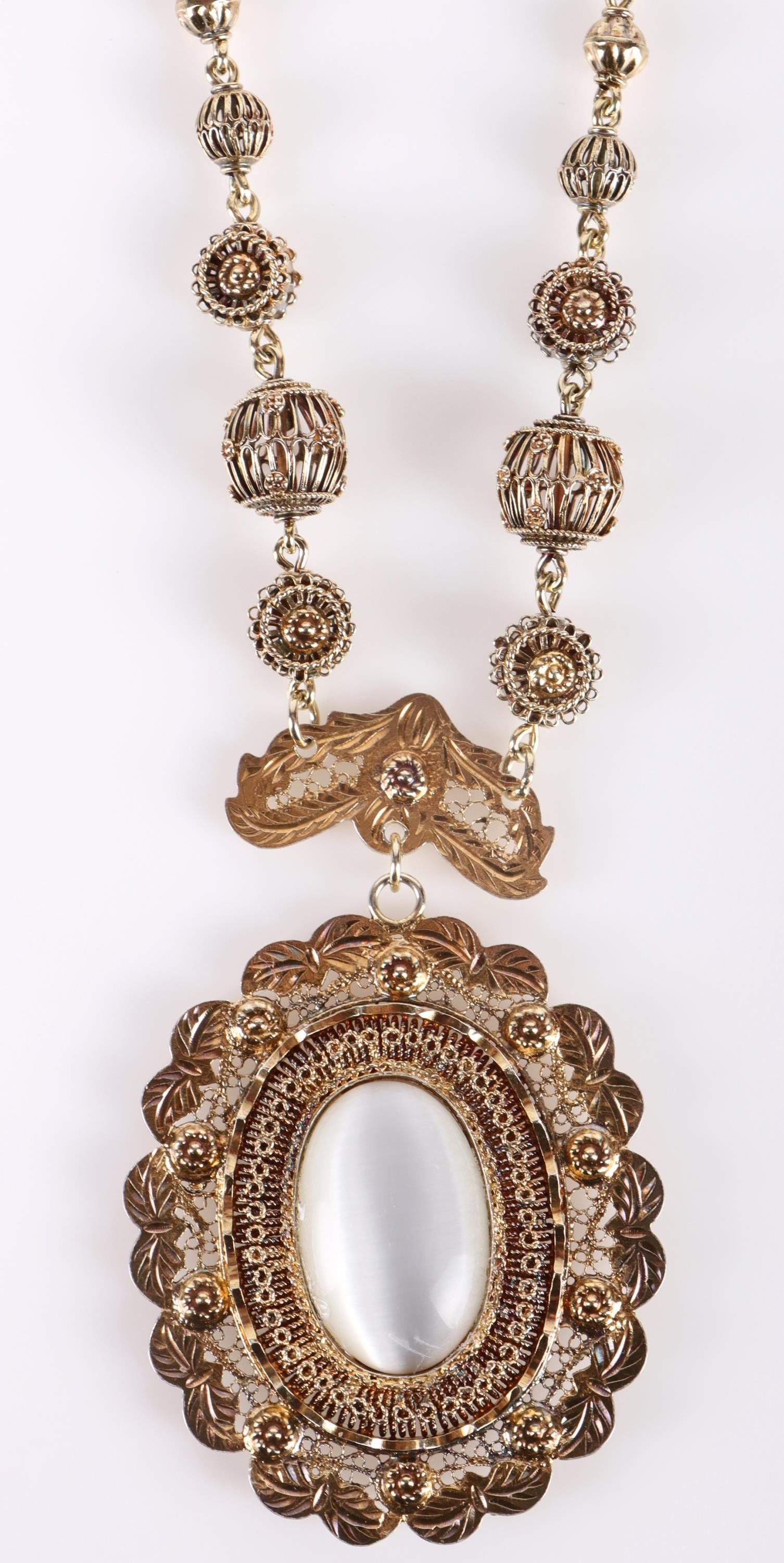 ANTIQUE VICTORIAN SPANISH COLONIAL SILVER NECKLACE (1 of 3)