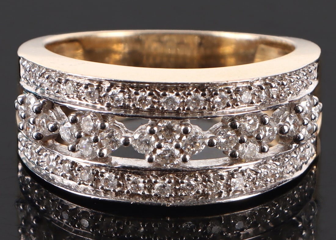 ORNATE DIAMOND 14K YELLOW GOLD LADIES RING (1 of 3)