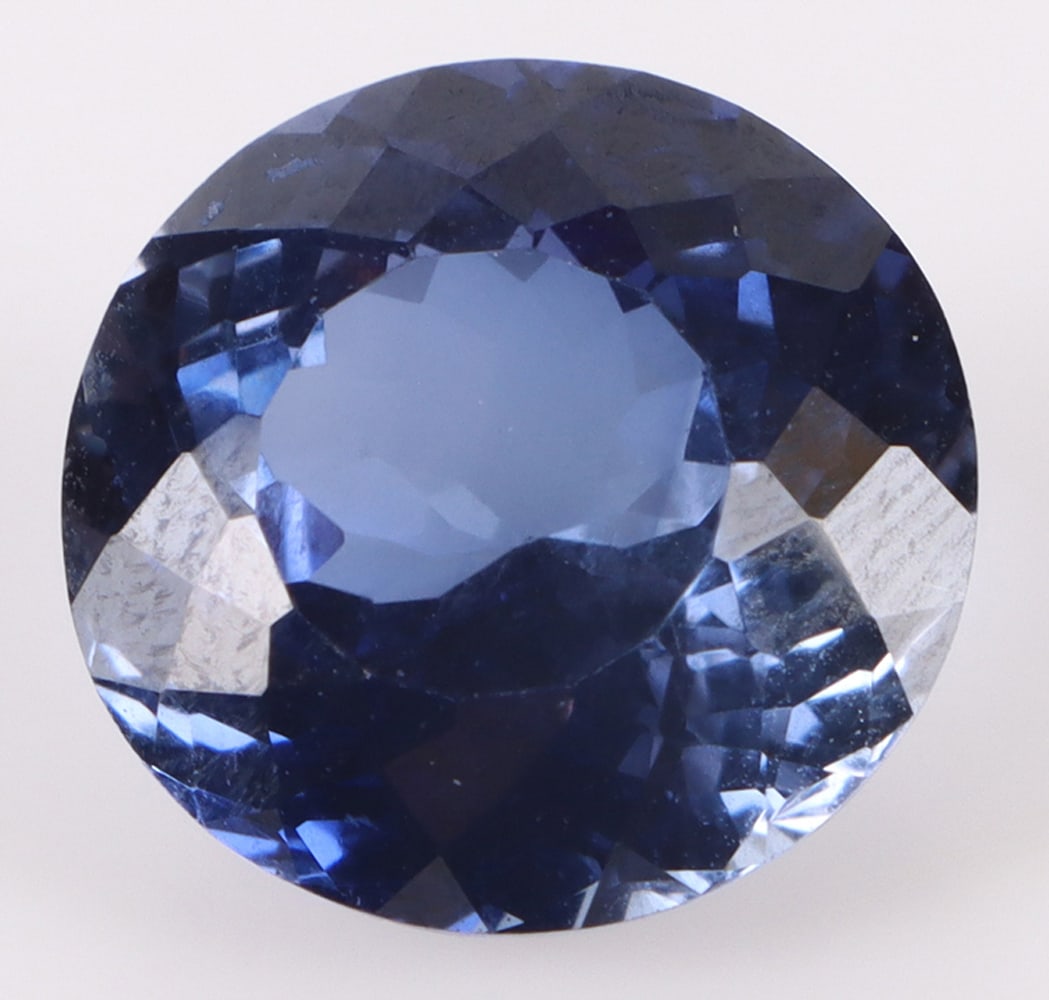 11.15CT ROUND-CUT BLUE SAPPHIRE LOOSE GEMSTONE (1 of 3)