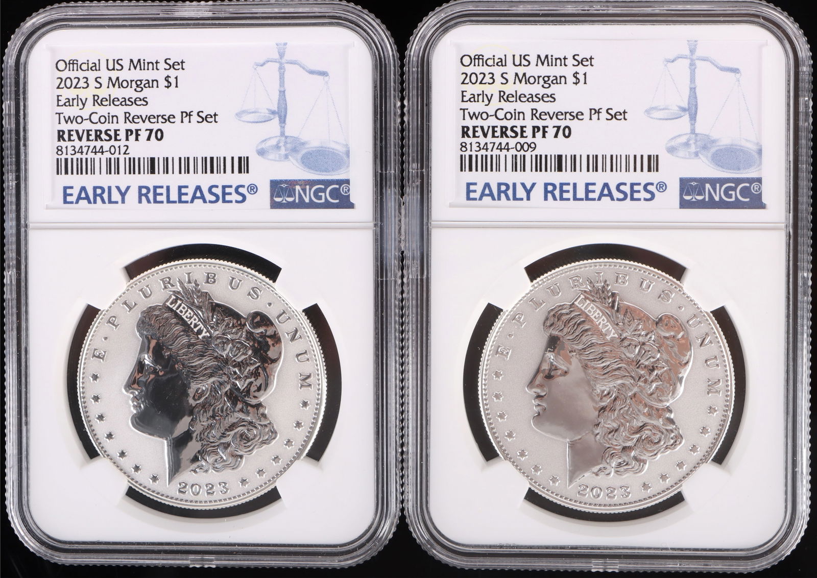 2023 S REVERSE PF-70 NGC MORGAN SILVER DOLLARS-(2) (1 of 2)