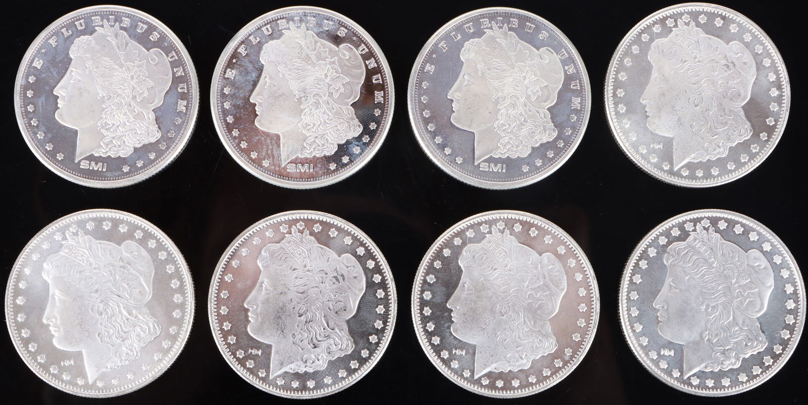 .999 FINE SILVER 1 OZT MORGAN BULLION ROUNDS - (8) (1 of 2)