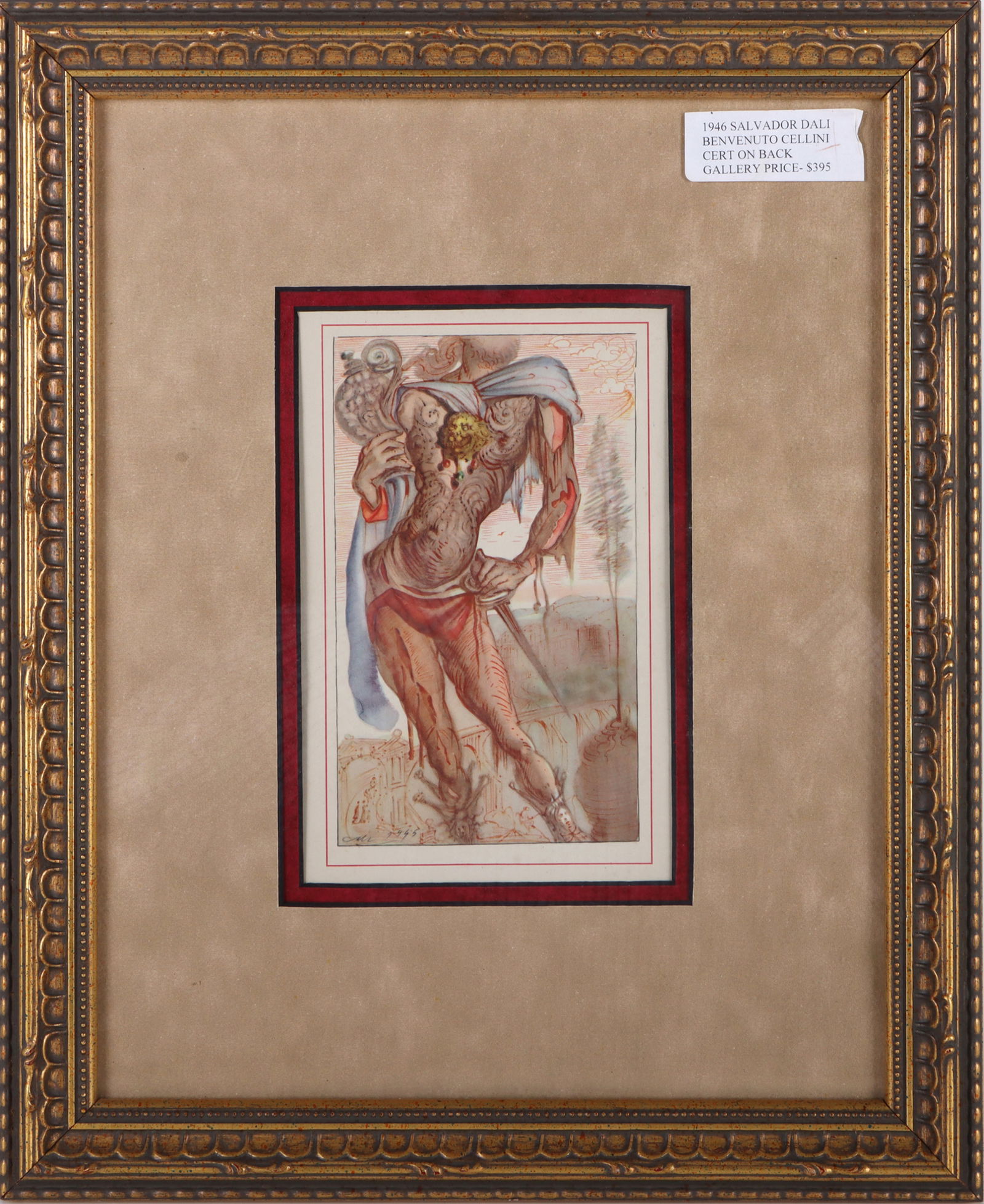 SALVADOR DALI 1946 FRAMED 1ST EDITION ART PRINT (1 of 7)