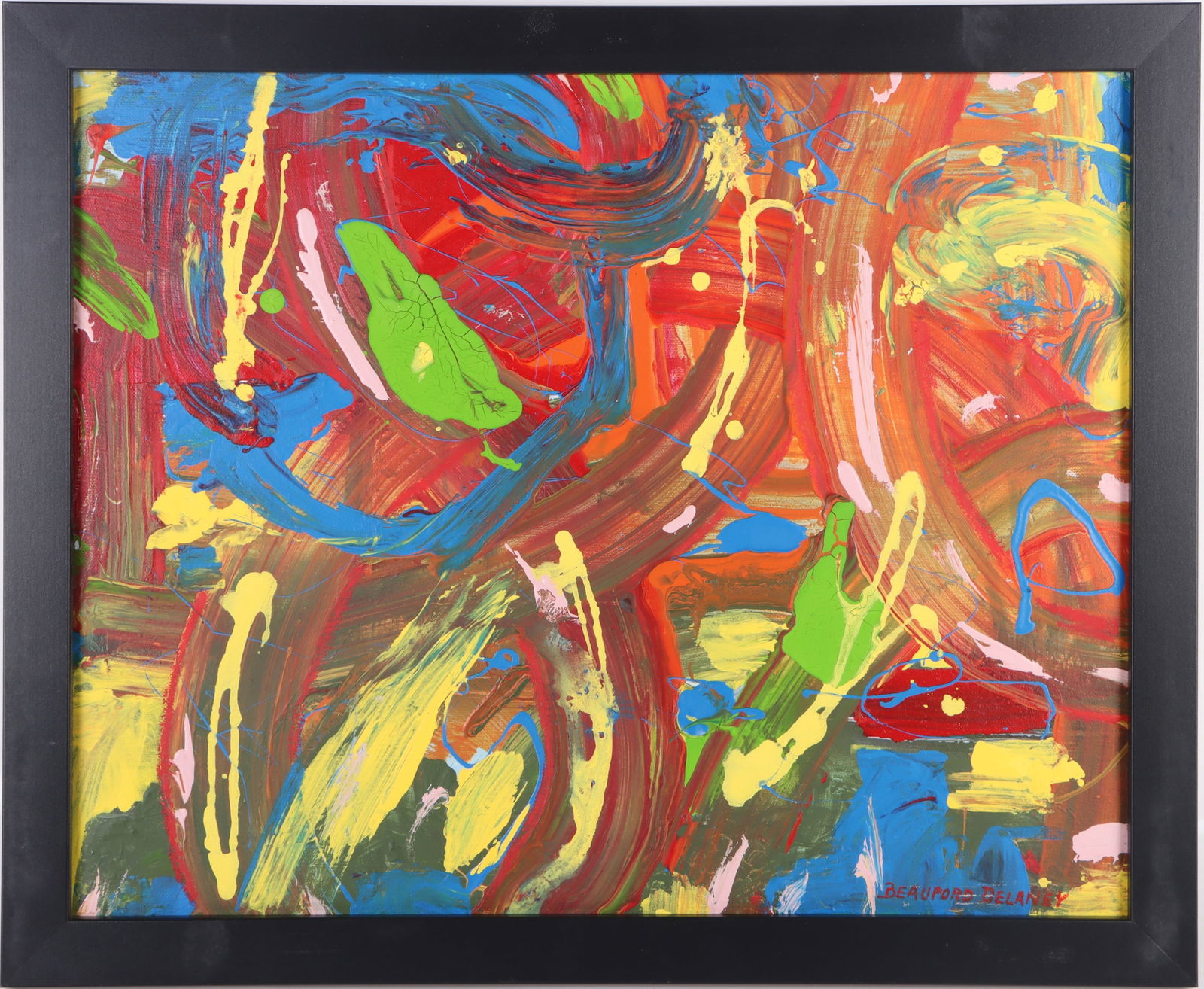 BEAUFORD DELANEY ORIGINAL ABSTRACT PAINTING AFTER (1 of 4)