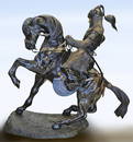 ANTOINE-LOUIS BARYE TATAR WARRIOR LARGE BRONZE