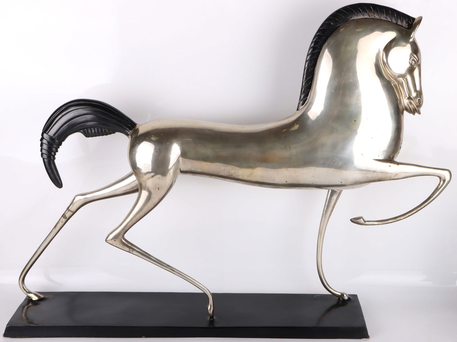 1920'S ART DECO STEEL HORSE LARGE SCULTURE (1 of 5)