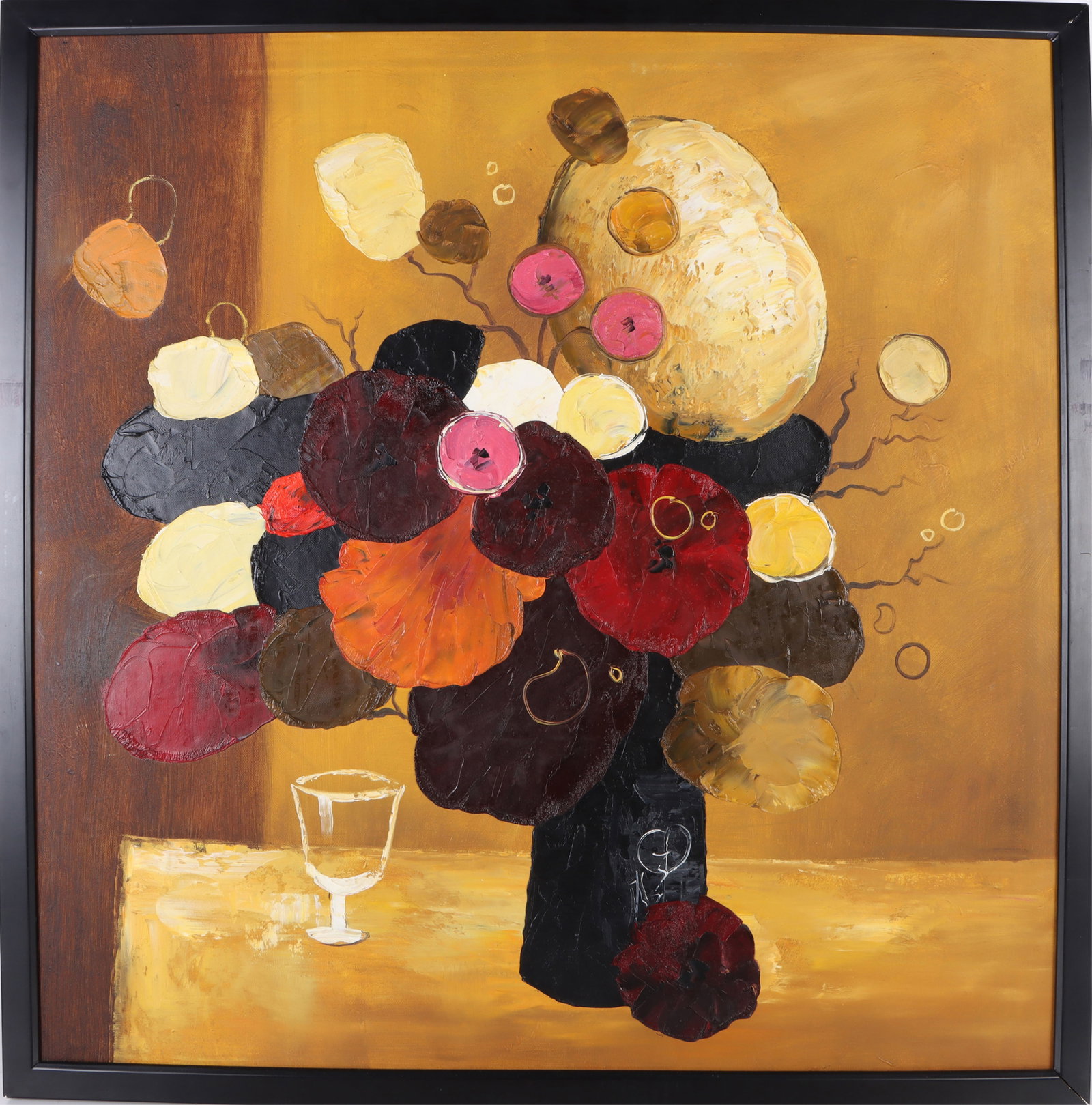 UNKNOWN ABSTRACT STILL LIFE ORIGINAL OIL PAINTING (1 of 4)