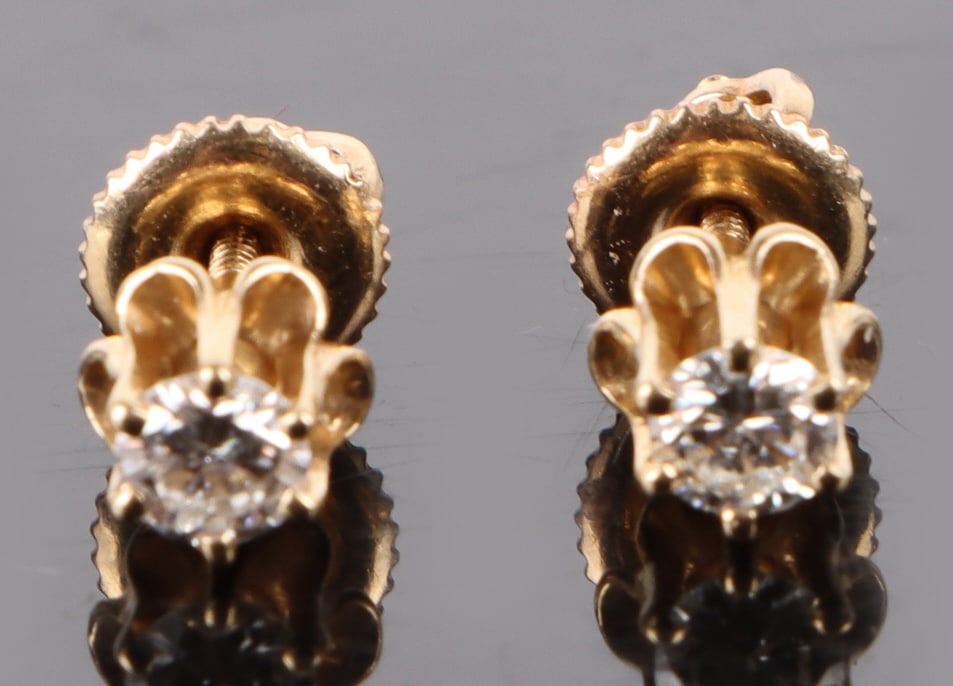 .50CTW DIAMOND LADIES STUD EARRINGS 14K GOLD (1 of 2)