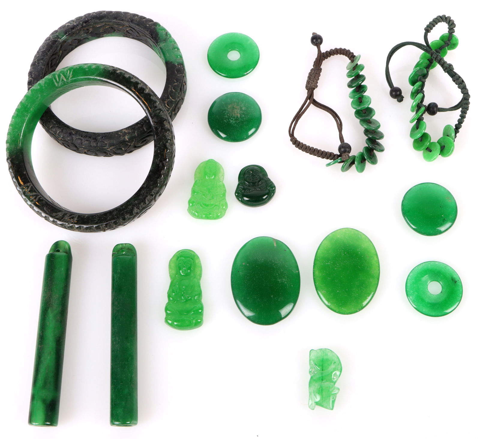 DEEP GREEN IMPERIAL JADE LADIES CARVED JEWELRY (1 of 5)