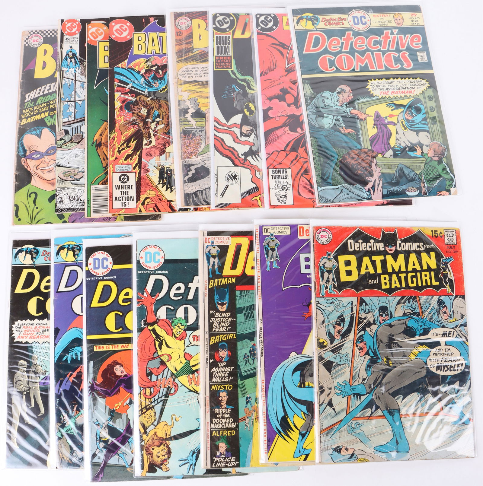 BATMAN & DETECTIVE COMICS 12¢ 15¢ 25¢  COVERS (15) (1 of 8)