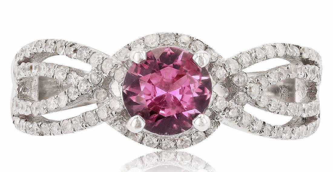 14K GOLD 0.70CT PINK SAPPHIRE & 0.44CTW DIA RING (1 of 5)
