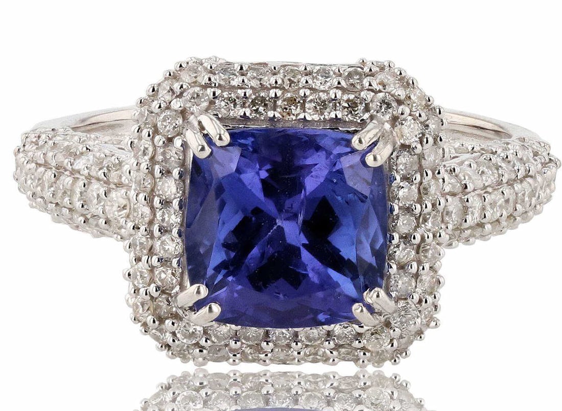 2.26CT TANZANITE & 1.01CTW DIAMOND 14K GOLD RING (1 of 4)