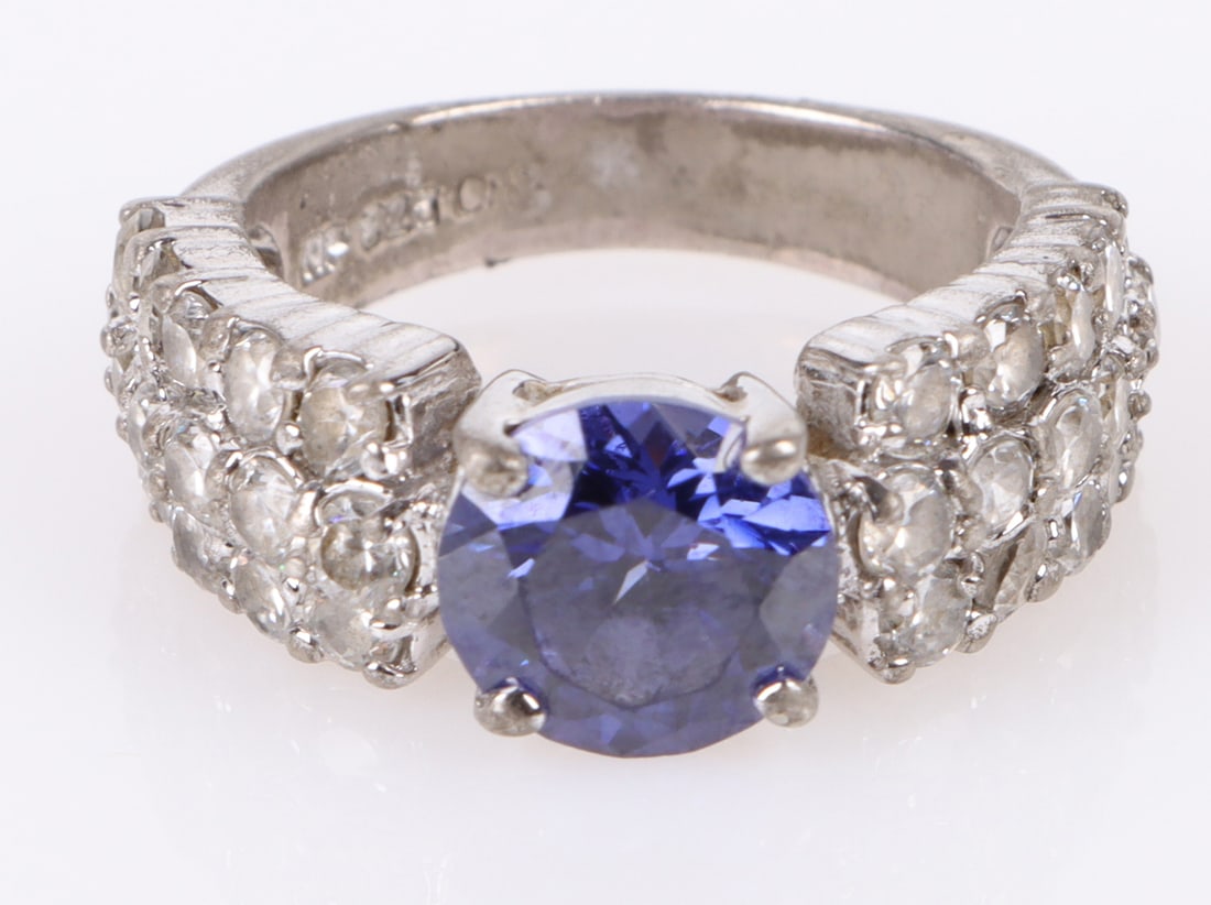 3.0CT TANZANITE STERLING SILVER LADIES RING (1 of 3)