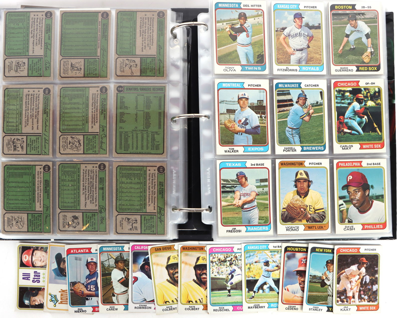 1974 TOPPS NEARLY COMPLETE BASEBALL SET (652/660) (1 of 11)