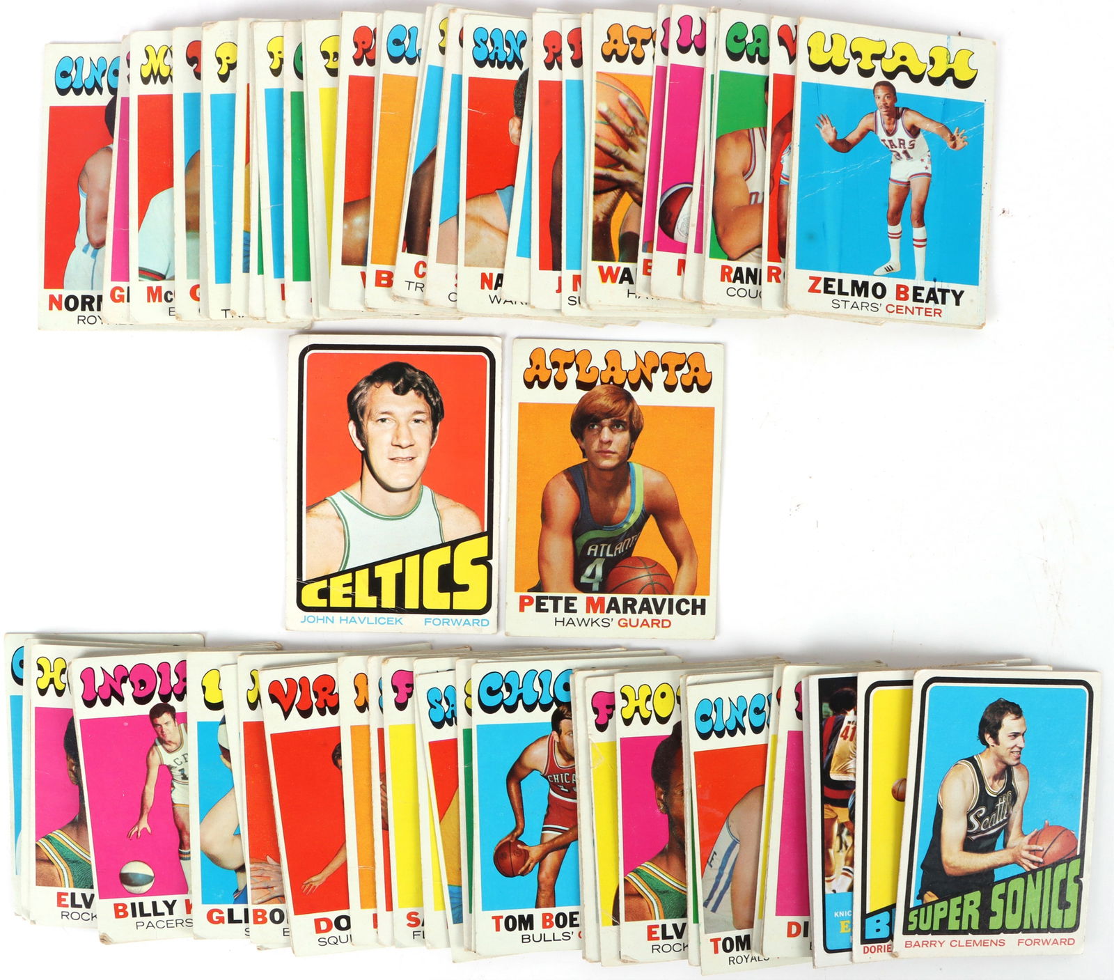 1971 & 72 TOPPS BASKETBALL COLLECTION - LOT OF 81 (1 of 6)