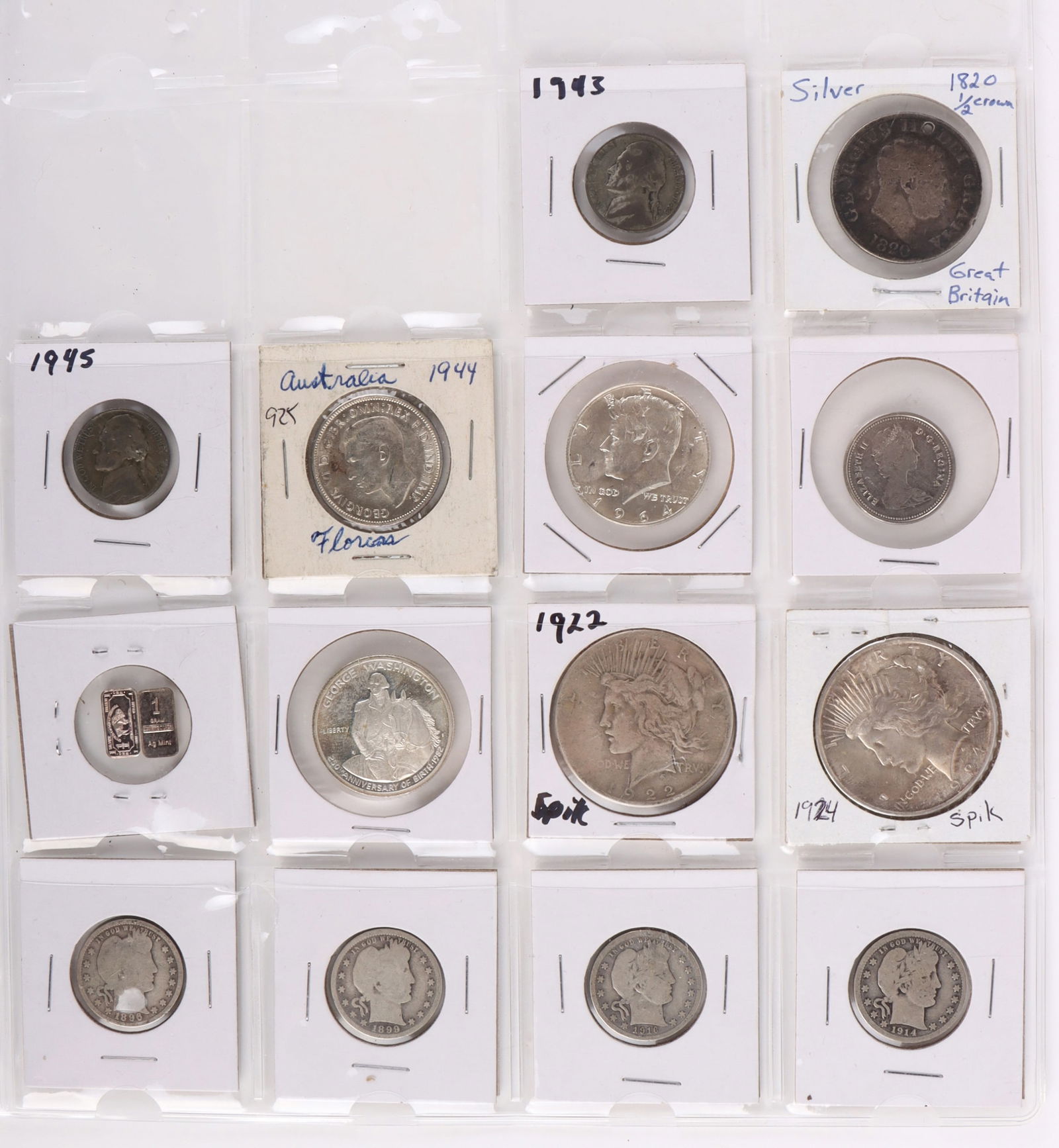 SILVER ASSORTED COLLECTIBLE COINS - LOT OF 14 (1 of 4)