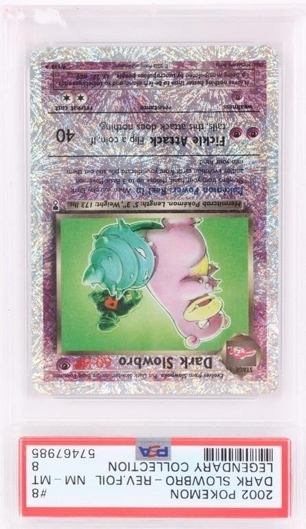 2002 POKEMON DARK SLOWBRO RE. FOIL LEGENDARY PSA 8 (1 of 2)