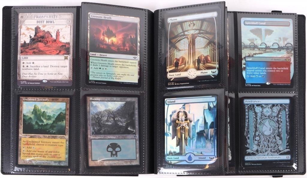 MAGIC THE GATHERING BINDER FOIL LANDS LOT (1 of 8)