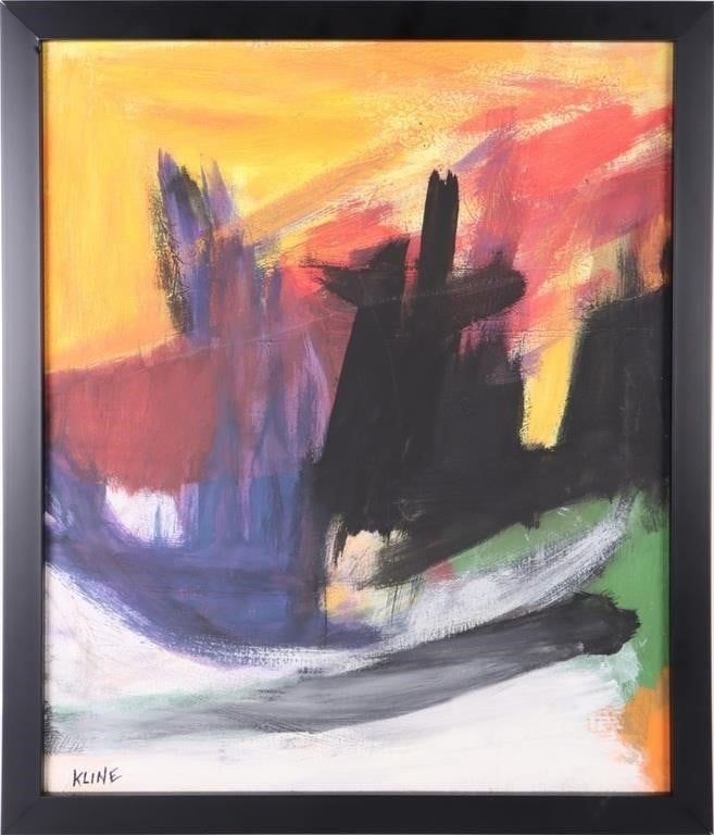 FRANZ KLINE ABSTRACT EXPRESSIONIST OIL - AFTER (1 of 4)