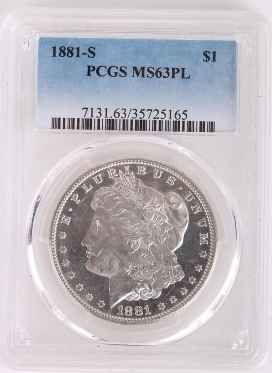 1881 S MS-63 PL PCGS MORGAN SILVER DOLLAR (1 of 2)
