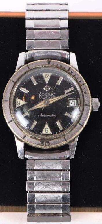 VINTAGE ZODIAC SEAWOLF AUTOMATIC 1960'S WRISTWATCH (1 of 2)