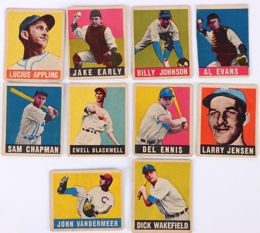1948 LEAF COLLECTIBLE BASEBALL CARDS - (10) (1 of 2)