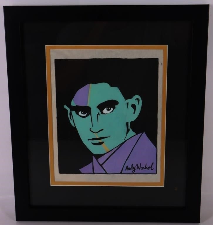 ANDY WARHOL ACRYLIC ORINGINAL PAINTING AFTER: Andy Warhol (American, 1928-1987) acrylic original painting in the manner of. A leading figure in the pop art movement, Warhol is considered one of the most important American artists of the second ha