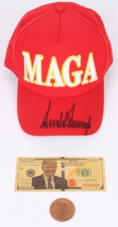 DONALD TRUMP AUTOGRAPHED MAGA CAP & MORE (1 of 9)