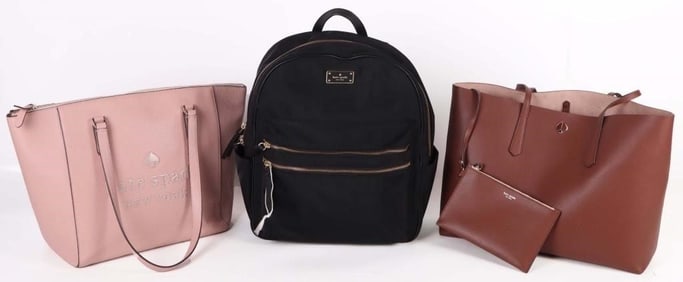 KATE SPADE NY TOTE BAGS & BACKPACK - LOT OF 3