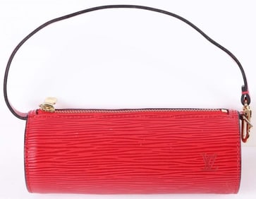 LOUIS VUITTON RED EPI MINI PEPILLION POCHETTE BAG