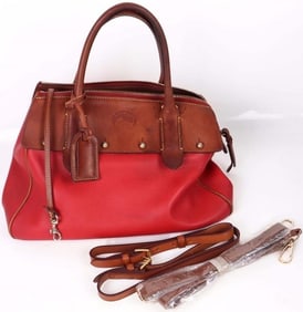 DOONEY & BOURKE RED LEATHER HANDBAG