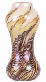 STEVEN LUNDBERG STUDIOS SWIRL ART GLASS MINI VASE