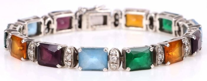 SARAH COVENTRY MULTI GEM STERLING SILVER BRACELET