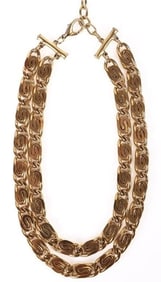 GIVENCHY GOLD-TONED 'S' CHAIN NECKLACE