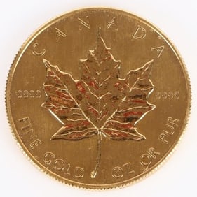 .9999 FINE GOLD 1OZ 1984 CANADIAN MAPLE LEAF COIN
