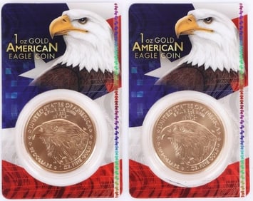 .9999 FINE GOLD 1 OZT 2024 AMERICAN EAGLE COINS