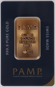 .9999 FINE GOLD PAMP 1OZ SUISSE SEALED BAR