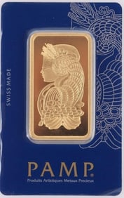 PAMP SUISSE FORTUNA 50 GRAM FINE GOLD BAR