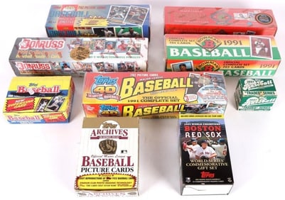 ASSORTED UNOPENED 90'S BASEBALL CARD SETS - (9)