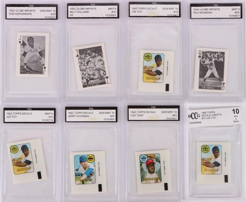 1969 TOPPS DECALS & GLOBE IMPORTS MINT CARDS (1 of 5)