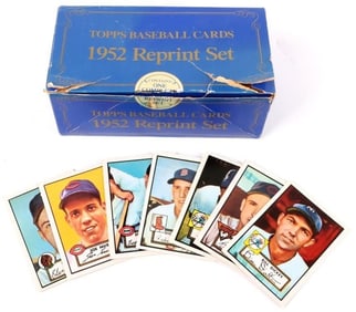 1952 TOPPS COMPLETED RE-PRINT FACTORY SET W/ BOX
