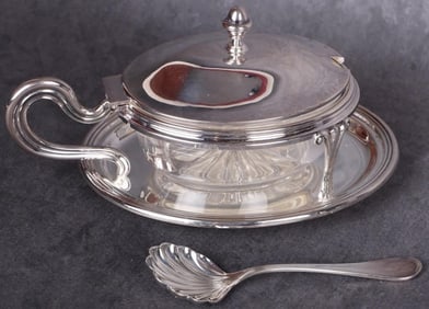 VINTAGE FRENCH JAM CONDIMENT LIDDED SERVING DISH