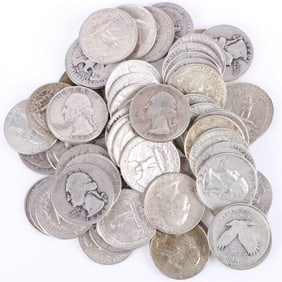 90% SILVER QUARTERS $15.25 FACE VALUE