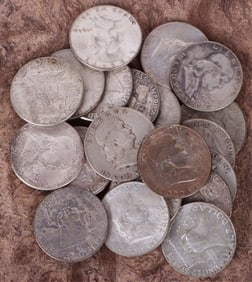 90% SILVER FRANKLIN HALF DOLLARS - LOT OF 20