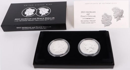 2023 S REVERSE PROOF MORGAN & PEACE DOLLAR SET