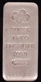 PAMP SUISSE FINE SILVER BULLION 1 KILO BAR