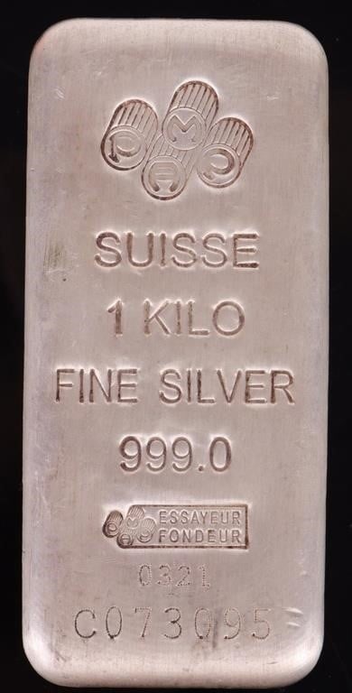 PAMP SUISSE FINE SILVER BULLION 1 KILO BAR (1 of 3)