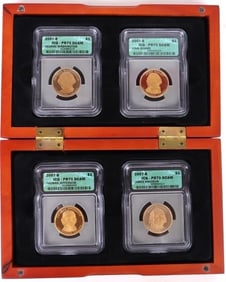 ICG CERTIFIED PF-70 DCAM PRESIDENT COINS -(4)