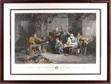 'THE BLIND FIDDLER' DAVID WILKIE ENGRAVED RAIMBACH